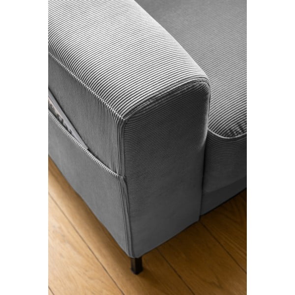 Pelēks velveta atpūtas krēsls Lofty Lilly – Miuform-image-4