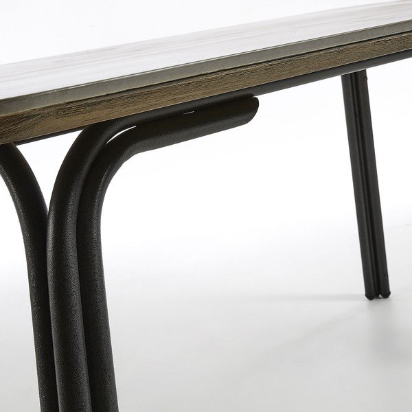 Pelēks galds La Forma Bernon, 180 x 100 cm-image-1