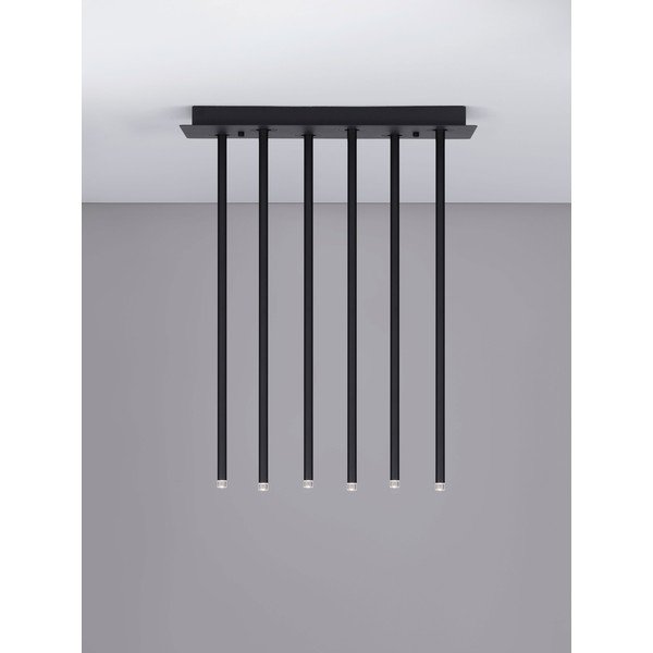 Matēti melna alumīnija LED griestu lampa ar saliekamu konstrukciju 20x50 cm Stilvi – Nova Luce-image-3