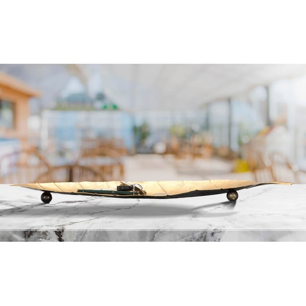 Metāla dekoratīva paplāte 11x38 cm Foglia – Mauro Ferretti-image-1