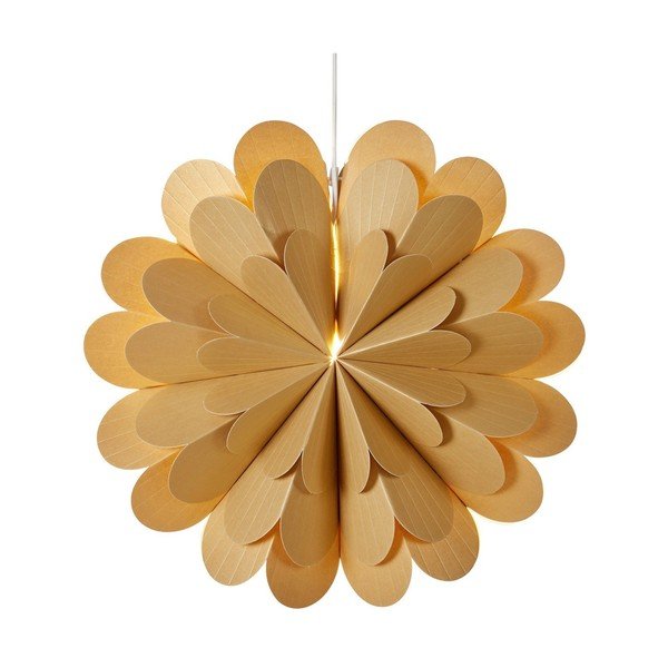 Zelta krāsas piekarināms gaismas dekors ar Ziemassvētku motīvu ø 45 cm Maravilla – Markslöjd