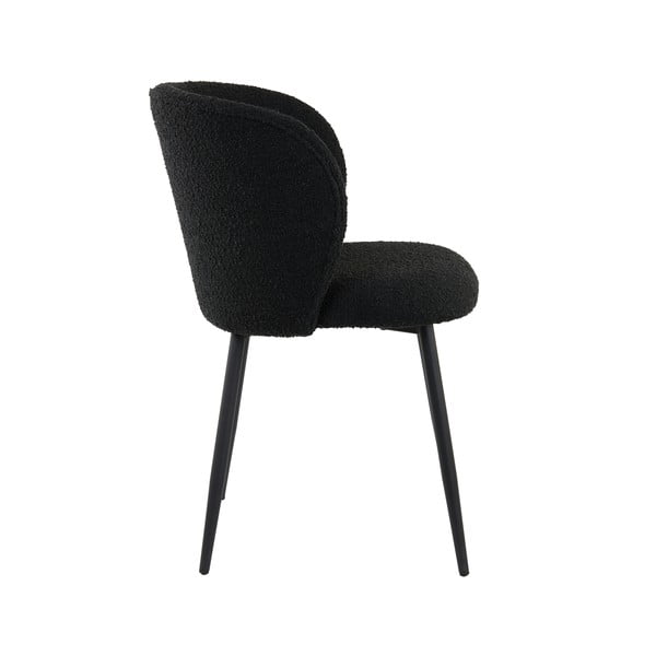 Melns polsterēts ēdamistabas krēsls Elyna – Light & Living-image-2