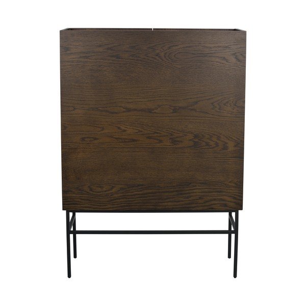 Brūns skapītis ar ozolkoka imitāciju 100x140 cm Halifax – Rowico-image-3