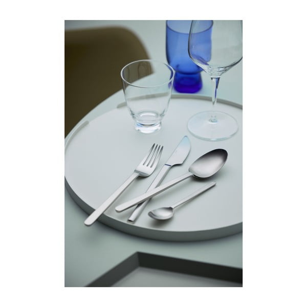 Sudraba krāsas nerūsējošā tērauda galda piederumi (16 gab.) Norm – Gense-image-1