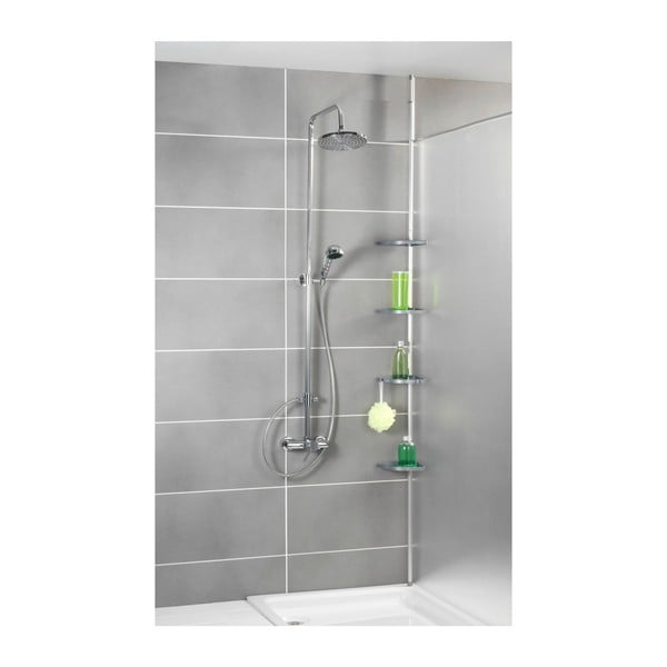 Pelēks teleskopiskais sienas plaukts vannas istabai Wenko Easy-image-1