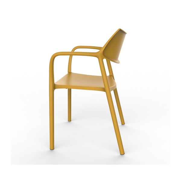 2 dzeltenu dārza krēslu komplekts ar roku balstiem Resol Splash