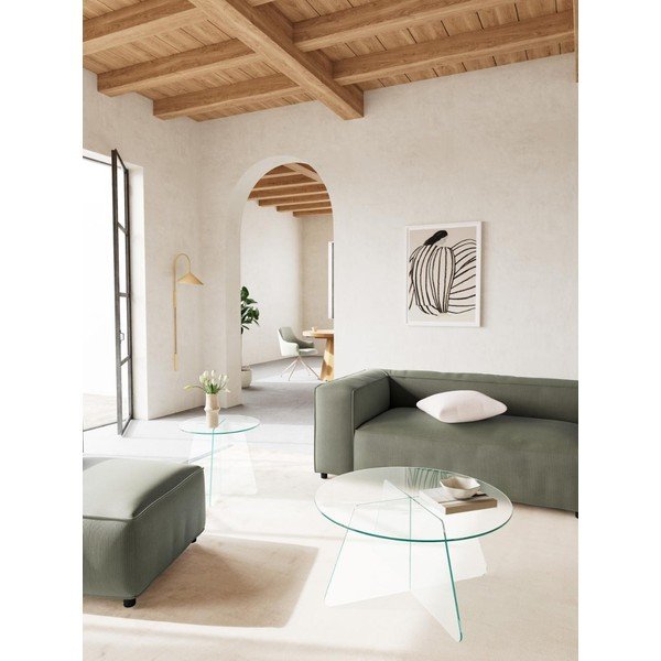 Stikla apaļš žurnālgaldiņš ø 80 cm Samos – Actona-image-1