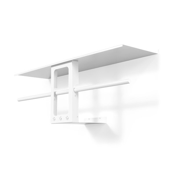 Balts tērauda sienas pakaramais ar plauktu 100 cm Luno Small – Spinder Design