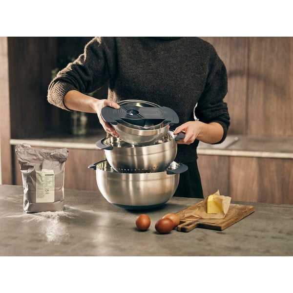 Spīdīgas sudraba krāsas bļodas (9 gab.) Nest 100 Collection – Joseph Joseph-image-1