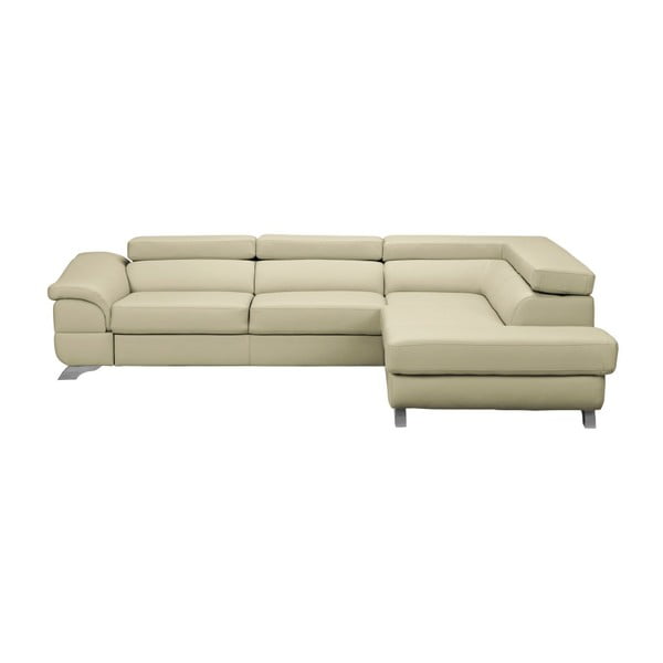 Smilškrāsas ādas dīvāns Windsor & Co Sofas Gamma stūra dīvāns, labais stūris