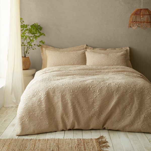 Bēša vienguļamā gultas veļa 135x200 cm Casablanca Pinsonic – Pineapple Elephant-image-1