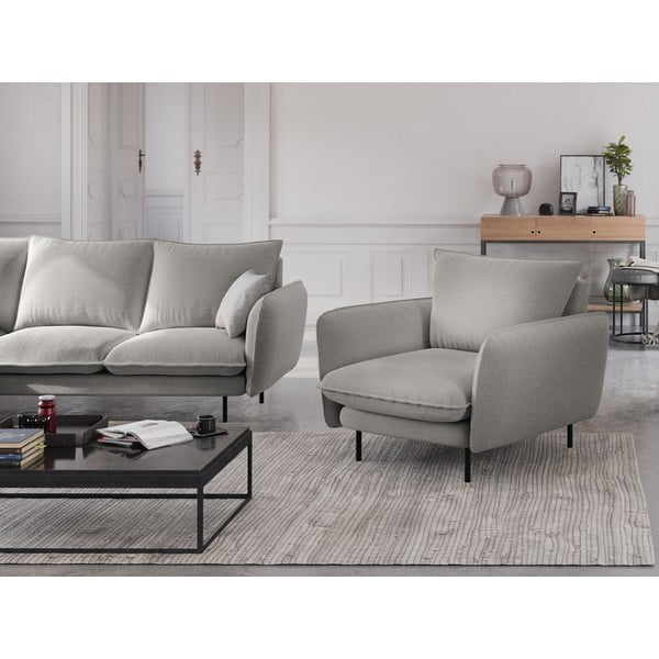 Gaiši pelēks atpūtas krēsls Cosmopolitan Design Vienna-image-1