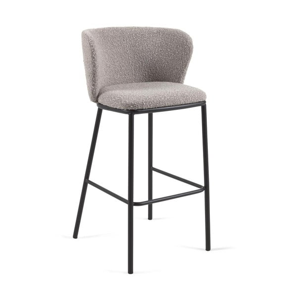 Pelēki bāra krēsli (2 gab.) (sēdekļa augstums 75 cm) Ciselia – Kave Home