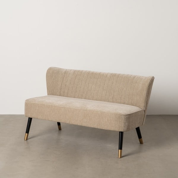 Bēšs dīvāns no šenila auduma 134 cm Glam – Ixia-image-2