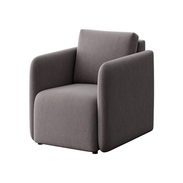 Pelēks samta atpūtas krēsls Chaum – Rodier-image-2