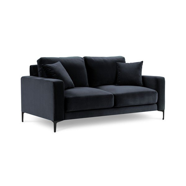 Tumši zils samta dīvāns Kooko Home Harmony, 158 cm-image-2