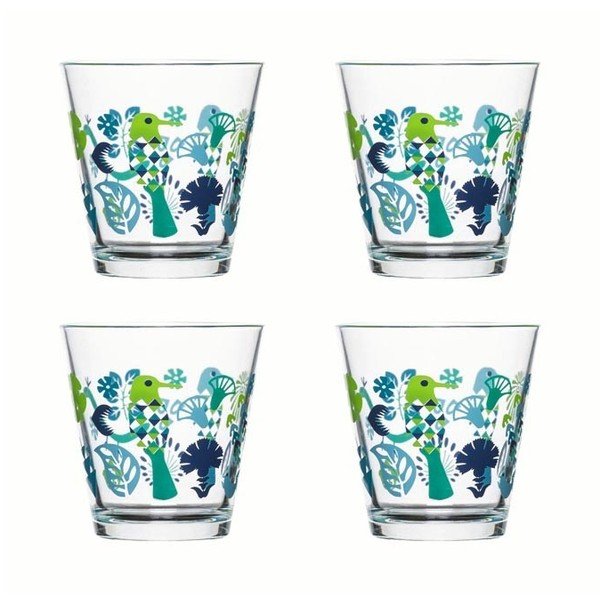 4 glāžu komplekts Sagaform Fantasy 200 ml, zaļš/zils