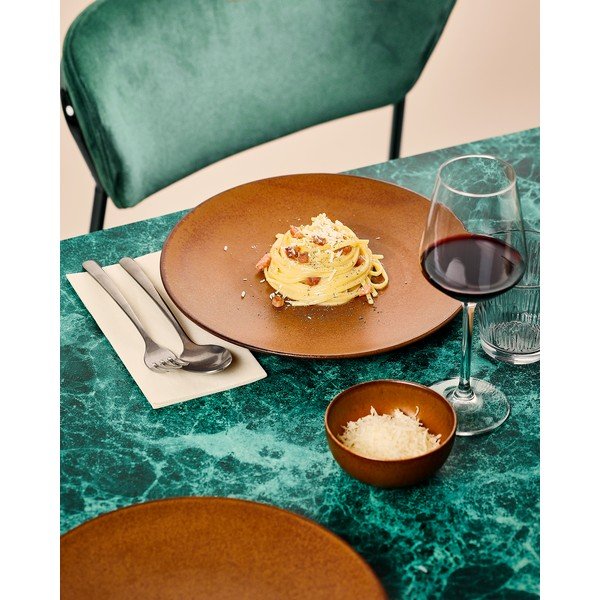 Brūns porcelāna šķīvis ø 27 cm Ovio – BonBistro-image-1