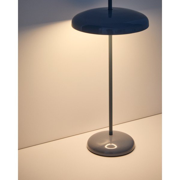 Zila LED galda lampa ar regulējamu spilgtumu ar metāla abažūru (augstums 35 cm) Porte – Kave Home-image-1