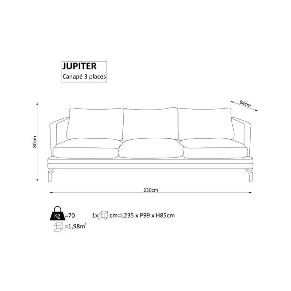 Melns trīsvietīgs dīvāns Windsor & Co. Dīvāni Jupiter-image-4