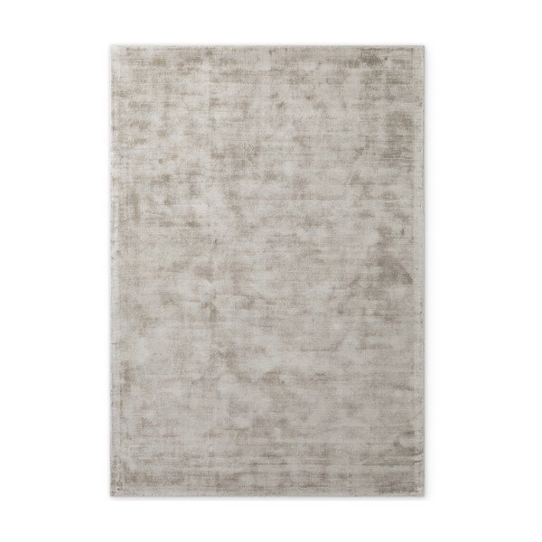 Pelēks ar rokām darināts viskozes paklājs 80x150 cm Noemi – Vikosa