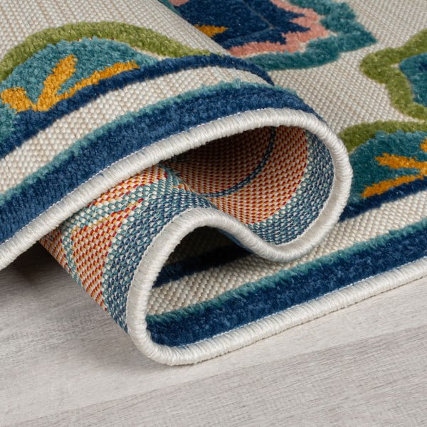 Zils āra paklājs 80x230 cm Beach Floral – Flair Rugs-image-2