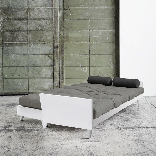 Dīvāns gulta Karup India White/Granite Grey/Dark Grey-image-2