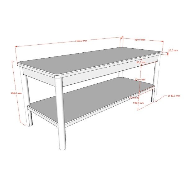 Dabīga toņa masīvkoka/no MDF sols Olive – Vipack-image-2
