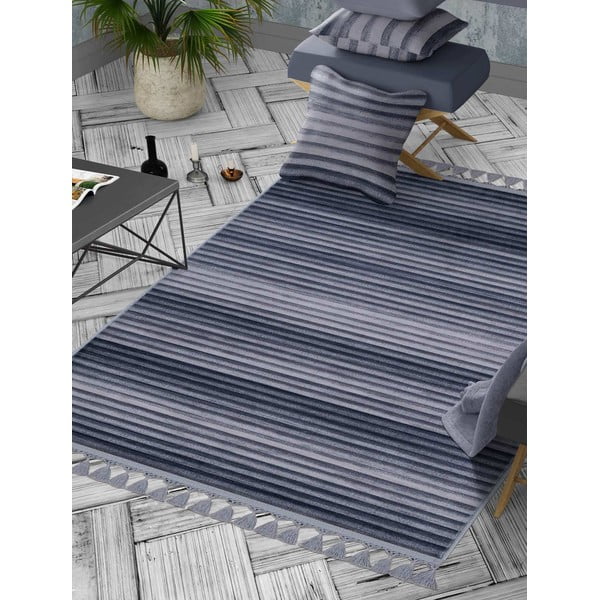 Pelēks mazgājams paklājs 160x100 cm – Vitaus-image-1