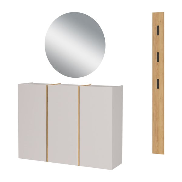 Krēmkrāsas/dabīga toņa priekšnama iekārta 168x200x37 cm Libbiano – Germania