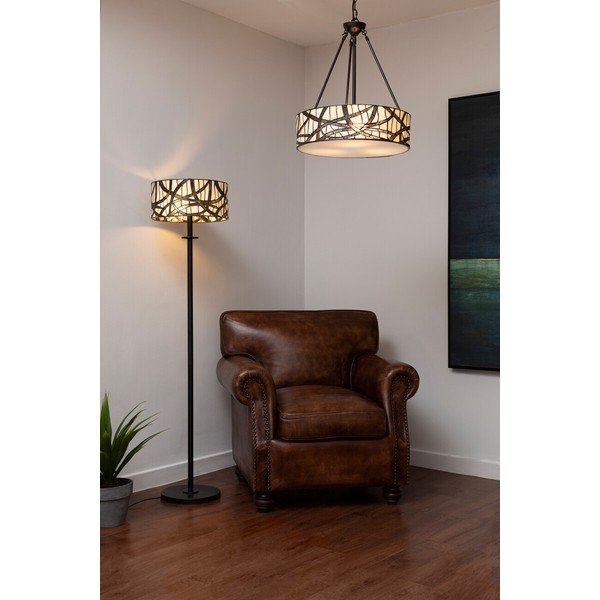 Metāla piekaramā lampa ar stikla abažūru ø 46 cm Waldorf – Premier Housewares-image-1