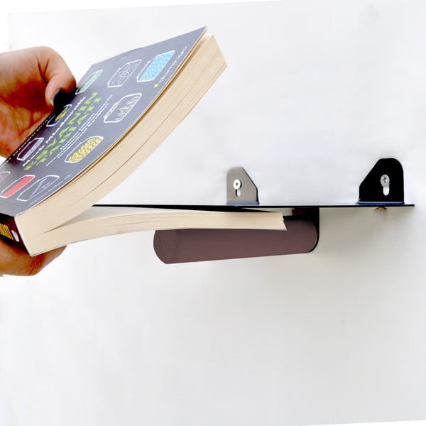 Melni metāla sienas plaukti (2 gab.) 21 cm Rod – Kalune Design-image-2