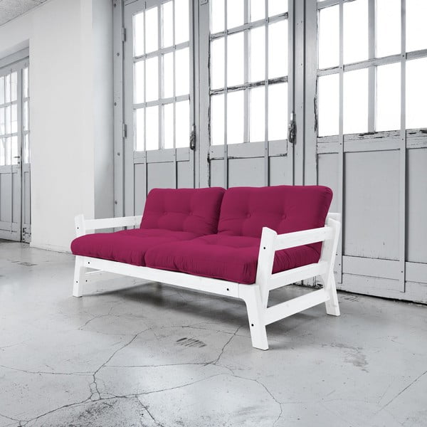 Dīvāns gulta Karup Step White/Pink