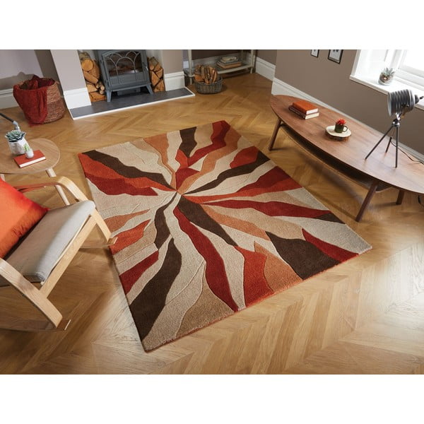 Oranžs paklājs Flair Rugs Splinter, 160 x 220 cm-image-4