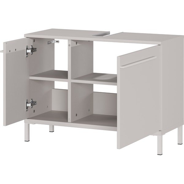 Krēmkrāsas matēts skapītis zem izlietnes 80x59 cm Laurino – Germania-image-2