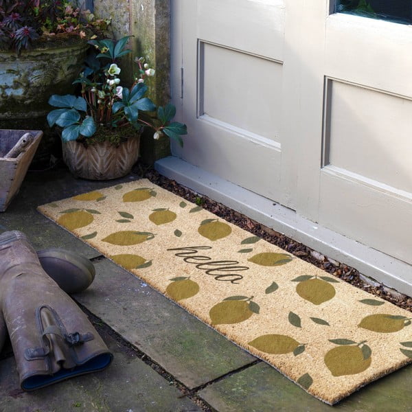 Kokosšķiedras kājslauķis 40x120 cm Hello Lemons – Artsy Doormats-image-1