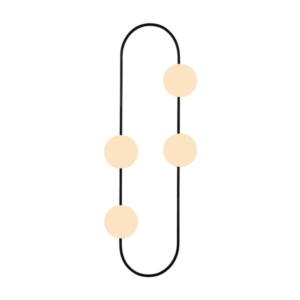 Melna sienas lampa Squid Lighting Elips, augstums 124 cm-image-2