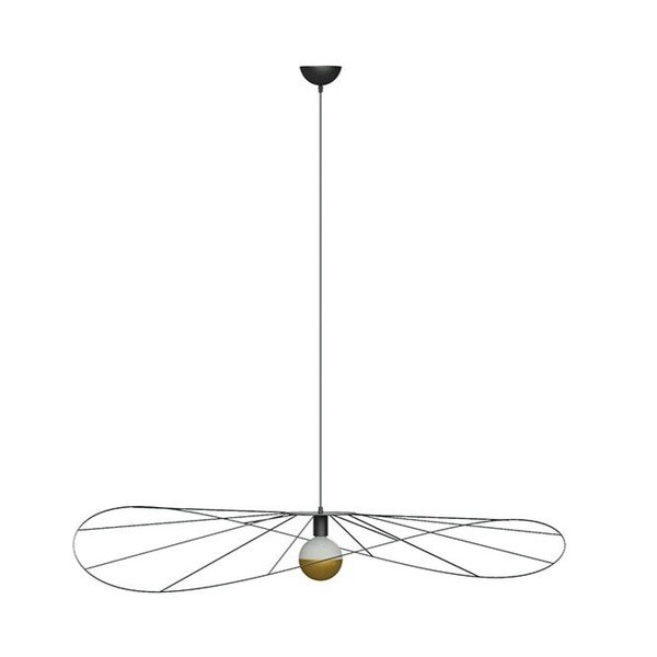 Melna piekaramā lampa ø 140 cm Elliot – Sollux