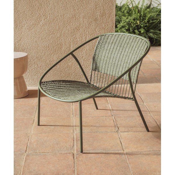 Zaļš dārza atpūtas krēsls Atrani – Kave Home-image-1