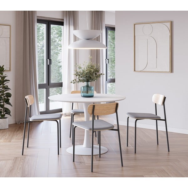 Melni/pelēkbrūni pusdienu krēsli (2 gab.) Adriana – Marckeric-image-1