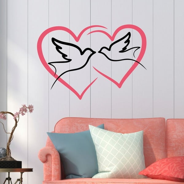 Dekoratīva sienas uzlīme Love Birds