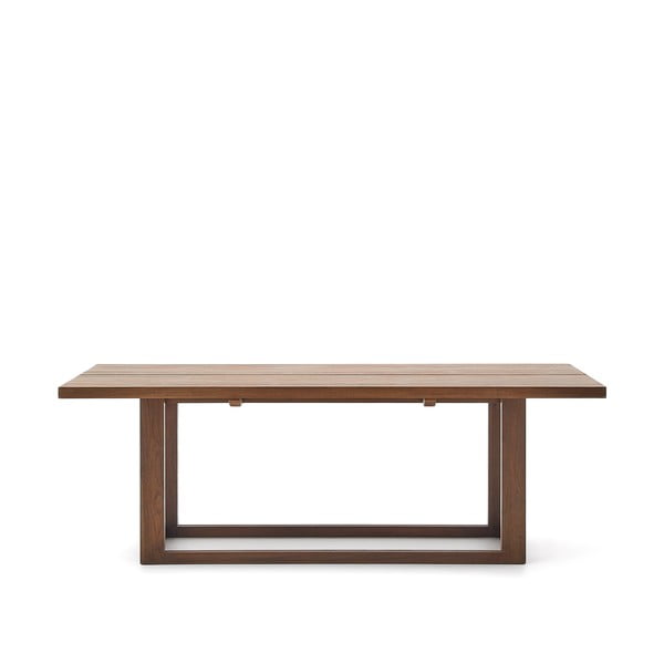 Dabīga toņa tīkkoka masīvkoka ēdamgalds 100x220 cm Sashi – Kave Home-image-4
