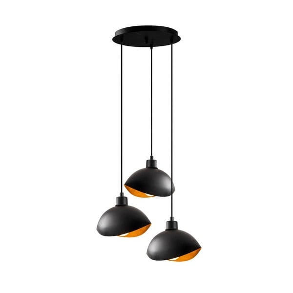 Melna piekaramā lampa ar metāla abažūru ø 50 cm Sivani – Opviq lights