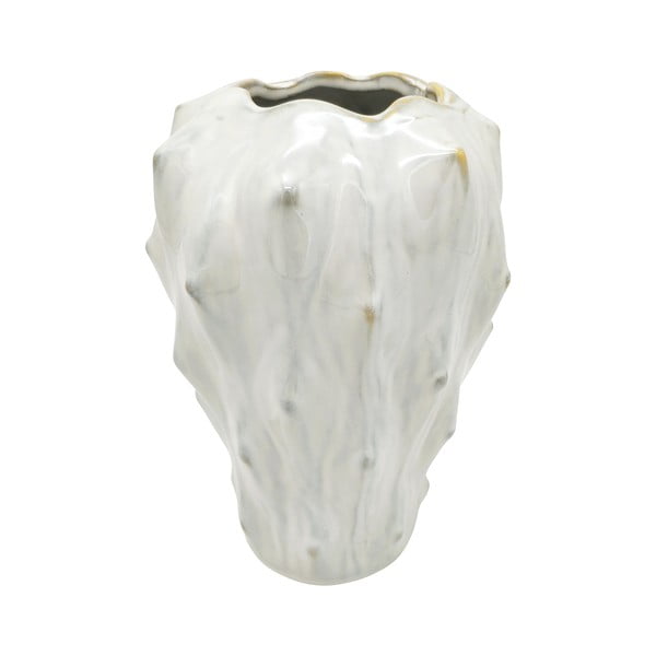 Ziloņkaula krāsas baltā keramikas vāze PT LIVING Flora, augstums 23,5 cm