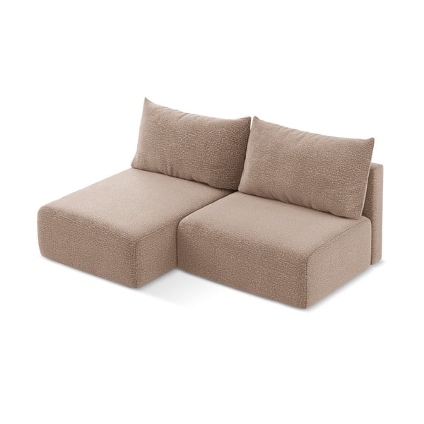 Gaiši brūns salokāms/ar uzglabāšanas vietu stūra dīvāns (ar kreiso stūri) Kalena – Makamii-image-3