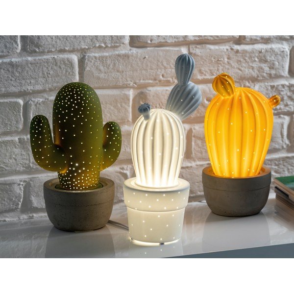 Balta porcelāna lampa kaktusa formā Brandani Cactus-image-1