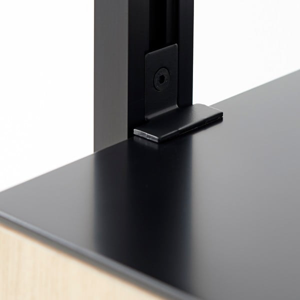 Melns grāmatplaukts ar ozolkoka imitāciju 94x210 cm Edge by Hammel – Hammel Furniture-image-2