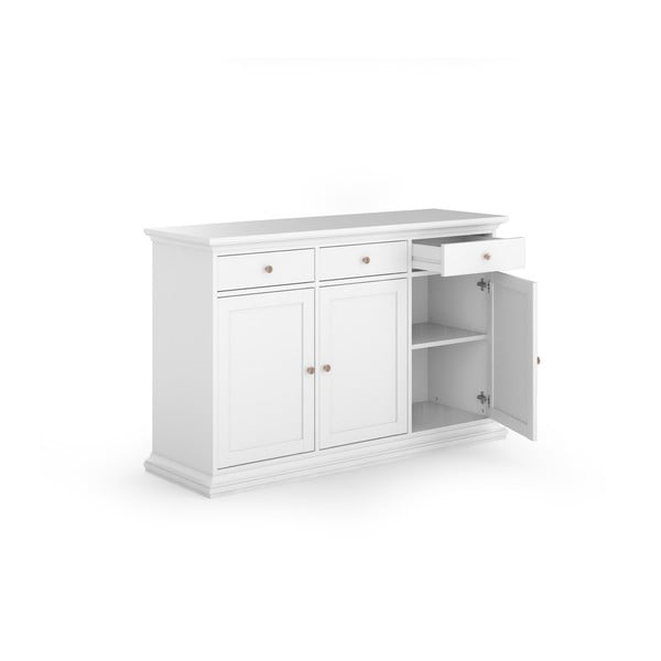 Balta zema kumode 144x92 cm Paris – Tvilum-image-3