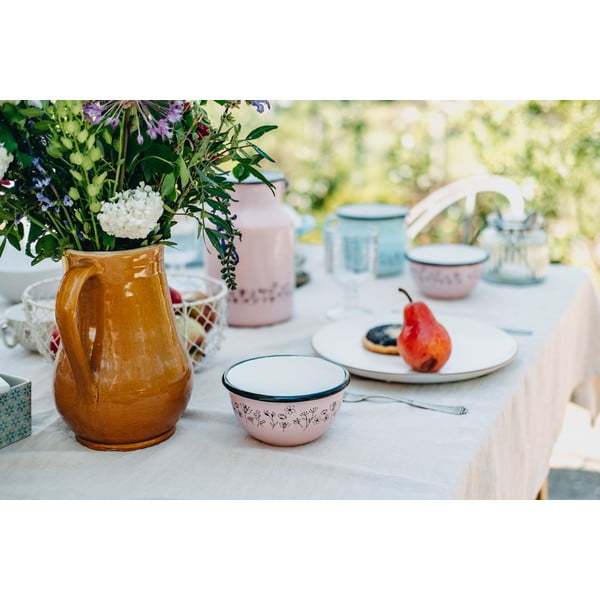 Rozā emaljas trauks Orion Meadow, ø 12 cm-image-1