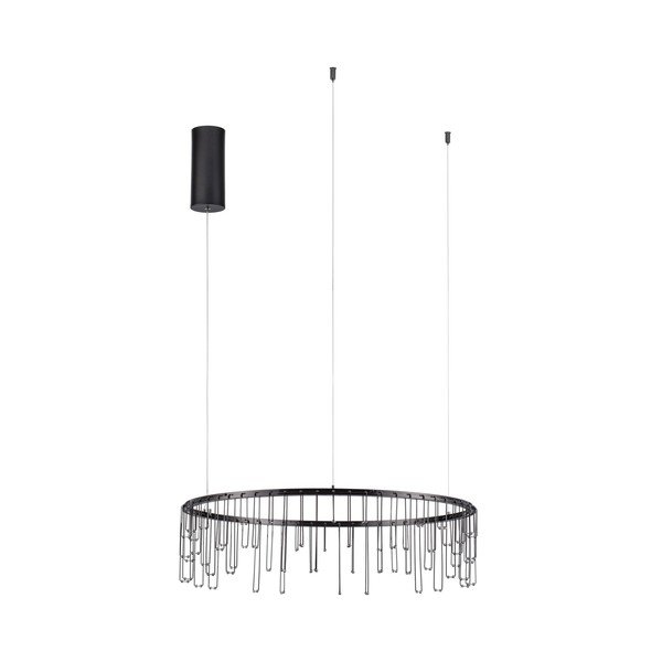 Spīdīgas sudraba krāsas alumīnija LED piekaramā lampa ar regulējamu spilgtumu ø 65 cm Stellar – Nova Luce